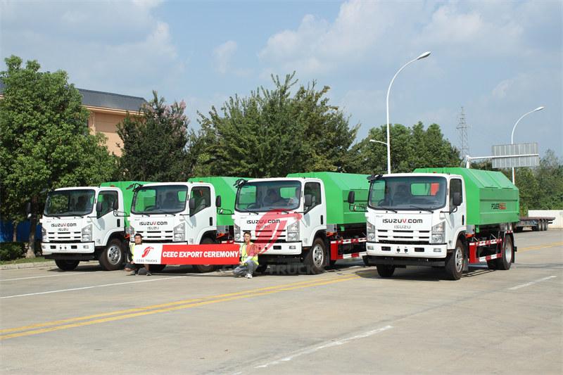 Cameroon - 4 unit trak angkat cangkuk ISUZU dihantar ke Cameroon dari CEEC TRUCKS